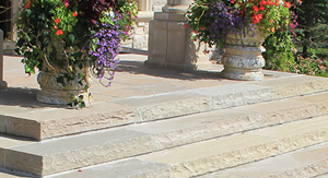 Banas Lavender stone steps and coping in Kitchener and Stoney Creek