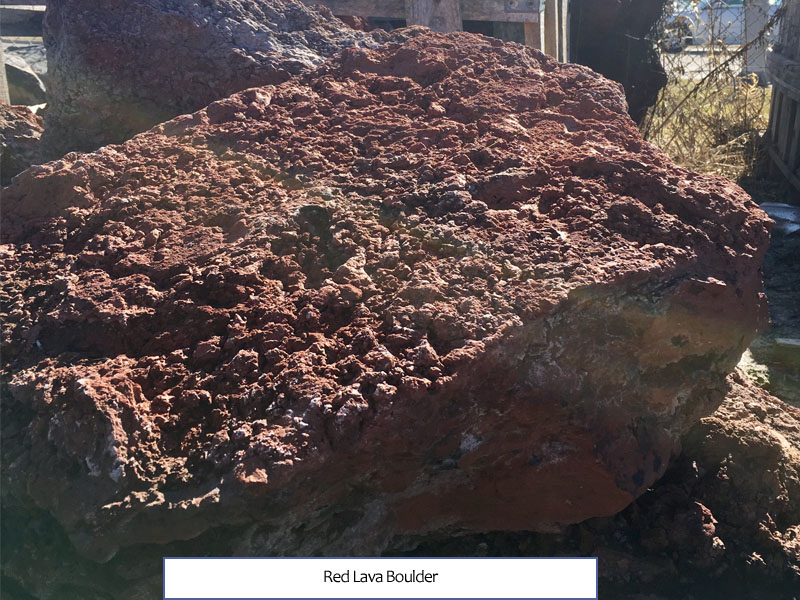 Red Lava Boulder